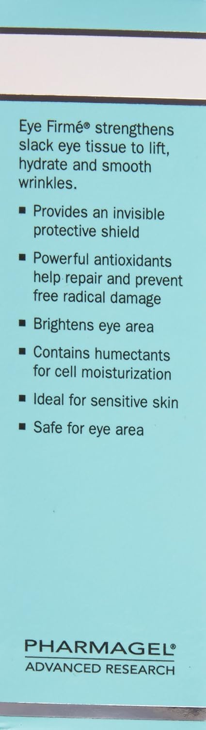 Pharmagel Eye Firme | Eye Gel for Natural Firming, Puffiness, and Wrinkles | Dark Circles Under Eye Treatment | Under Eye Bags Treatment - 1 fl oz: Beauty
