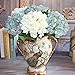 Fake Silk Hydrangea Soledi Vintage Artificial Flower Arrangement Autumn Home Wedding Decor Bouquet (gray blue)