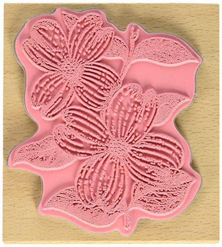 Hampton Art Cam & Chloe Dogwood Flowers Mounted Stamp, 4 x 3.5"