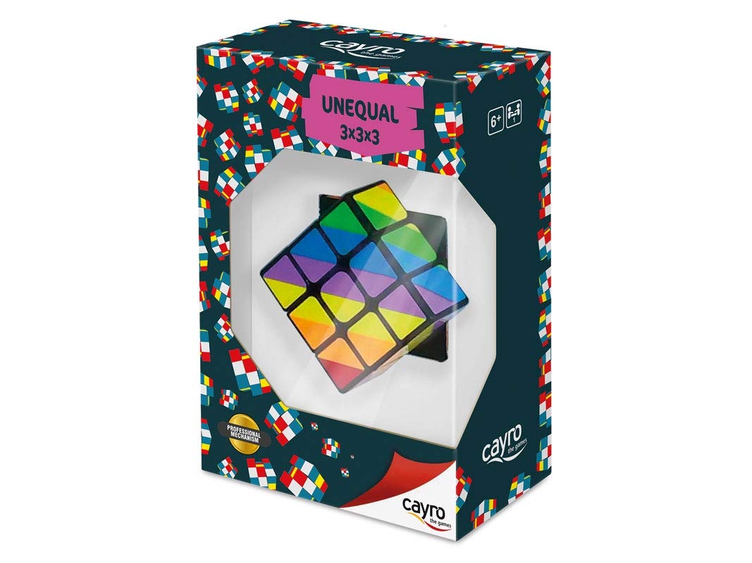 Cayro - Unequal Cube 3x3 - Impossible Cube - Speed Cube - Puzzle - Multicoloured - Spins Smoothly Without Jumping - Higher Speed - Ergonomic Design