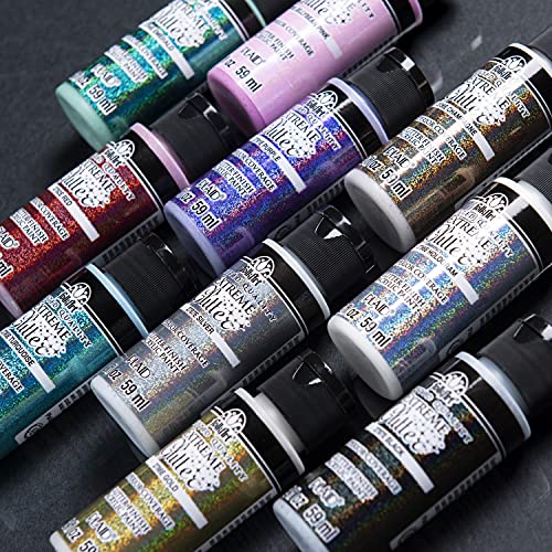 FolkArt Extreme Glitter Acrylic Craft Paint Set Formulated to be Non