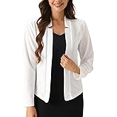 Allegra K Women's Work Office Blazer Notch Collar Long Sleeve Business Casual Open Front Blazer