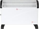 EMtronics 2000W Portable Convector Heater White with 3 Heat Settings view 2