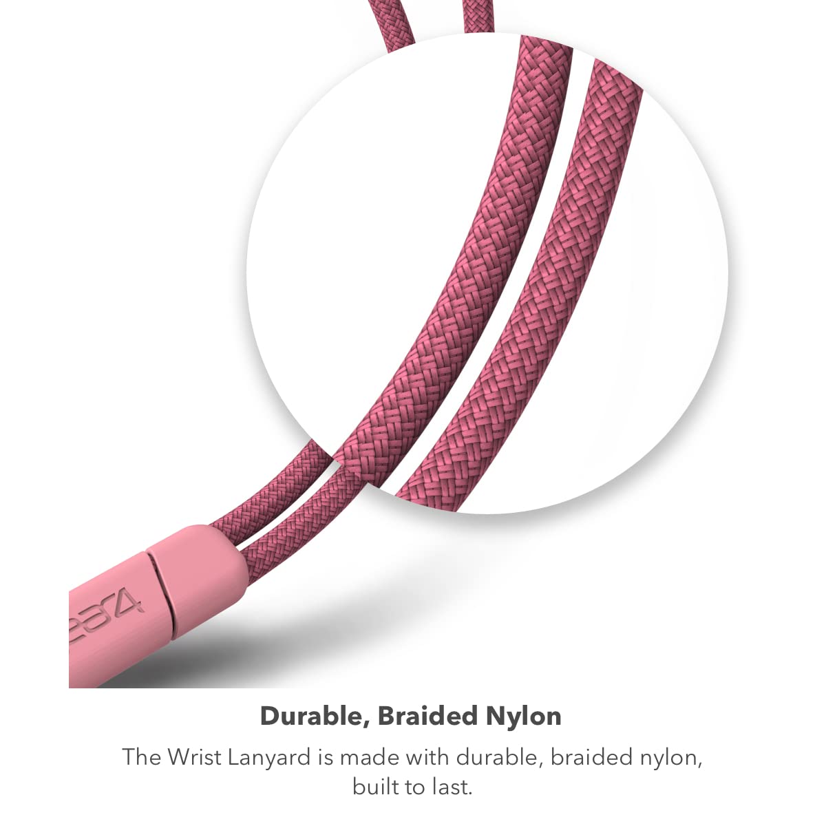 ZAGG Gear4 Eco-Friendly Durable Braided Nylon Cell Phone Wrist Lanyard with Easy Attach Loop - Pink