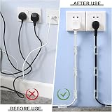 ZGTS 60Pcs Cable Clips Self Adhesive Outdoor Light Wire Clips 14mm 12.6mm Black view 6