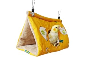 Xungieto Warm Bird Nest House for Cages, Hanging Bird Bed Plush Bird Hammock Winter Bird Snuggle Hut for Parakeet Conure Lovebird Parrot Bird Cage Accessories