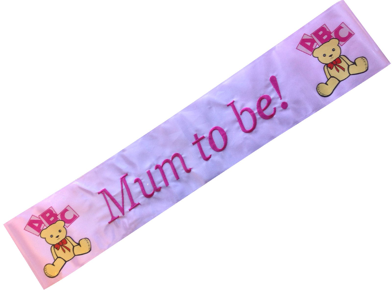 Alandra Party MUM-SASH-P Mum To Be Sash with Embroidered Logo, Pink, One Size