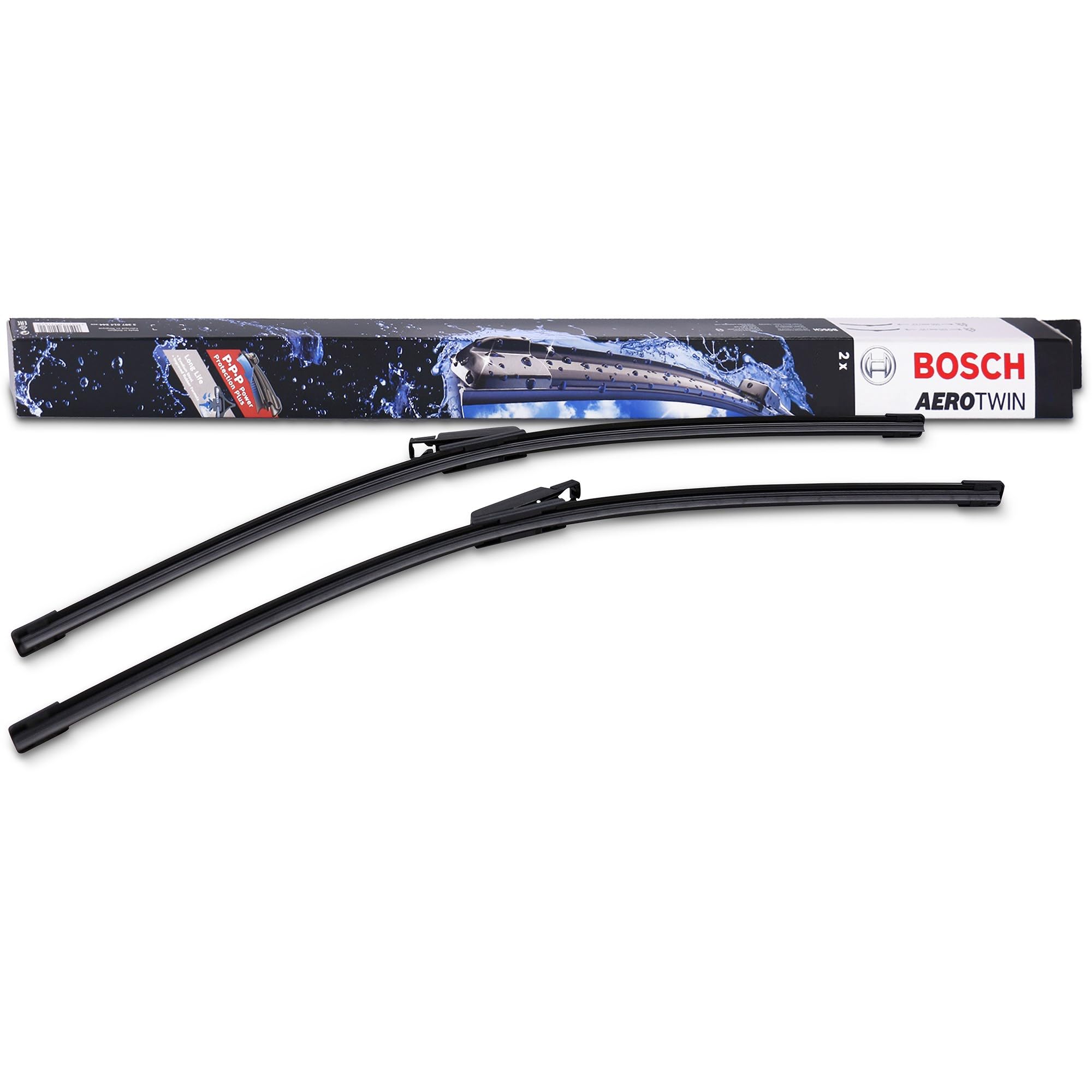 Bosch Aerotwin A 958 S - Front Windscreen Wipers - Set of 2 Replacement Blades - Comes with Pre-assembled Adapter - 2 Blades, 650mm/650mm - Only for left-hand drive (EU)