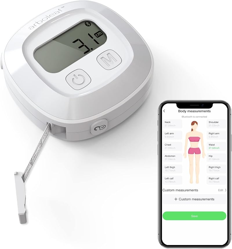 arboleaf Body Tape Measure with Smart App Bluetooth Circumference Measure