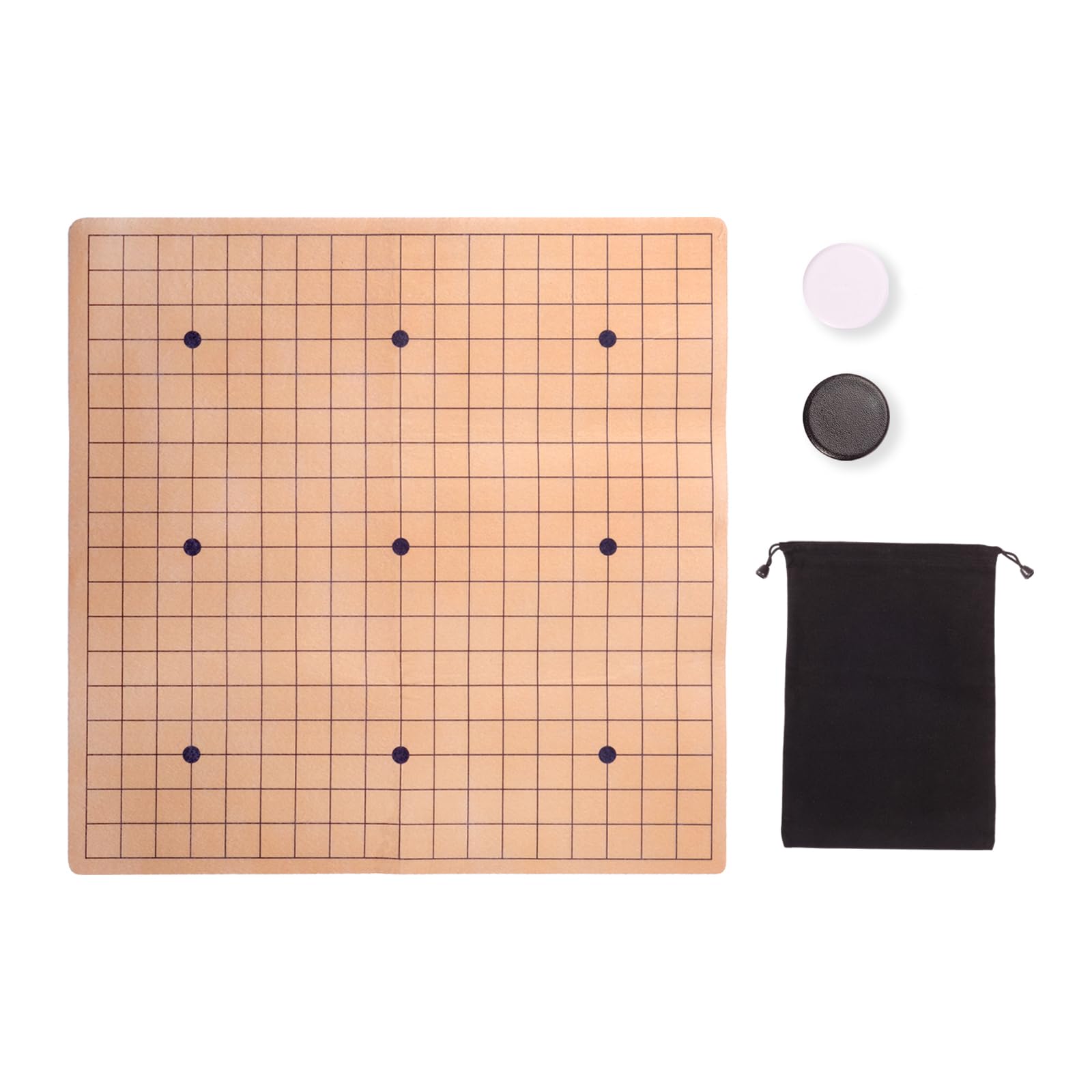 Andux Folding Chess Set Cloth Art Board Game Portable Board Kits Present for Kids BYYXQ-01 (Go Chess)