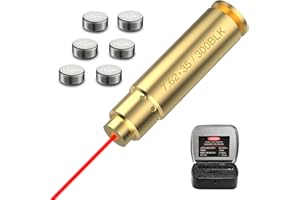 DARKFANG Bore Sight 9mm/.40 Cal/30-30 Win/30-06/.270/12 Gauge/300BLK/7.62x35 Easy Sighting Bore Sighter with Extra Batteries