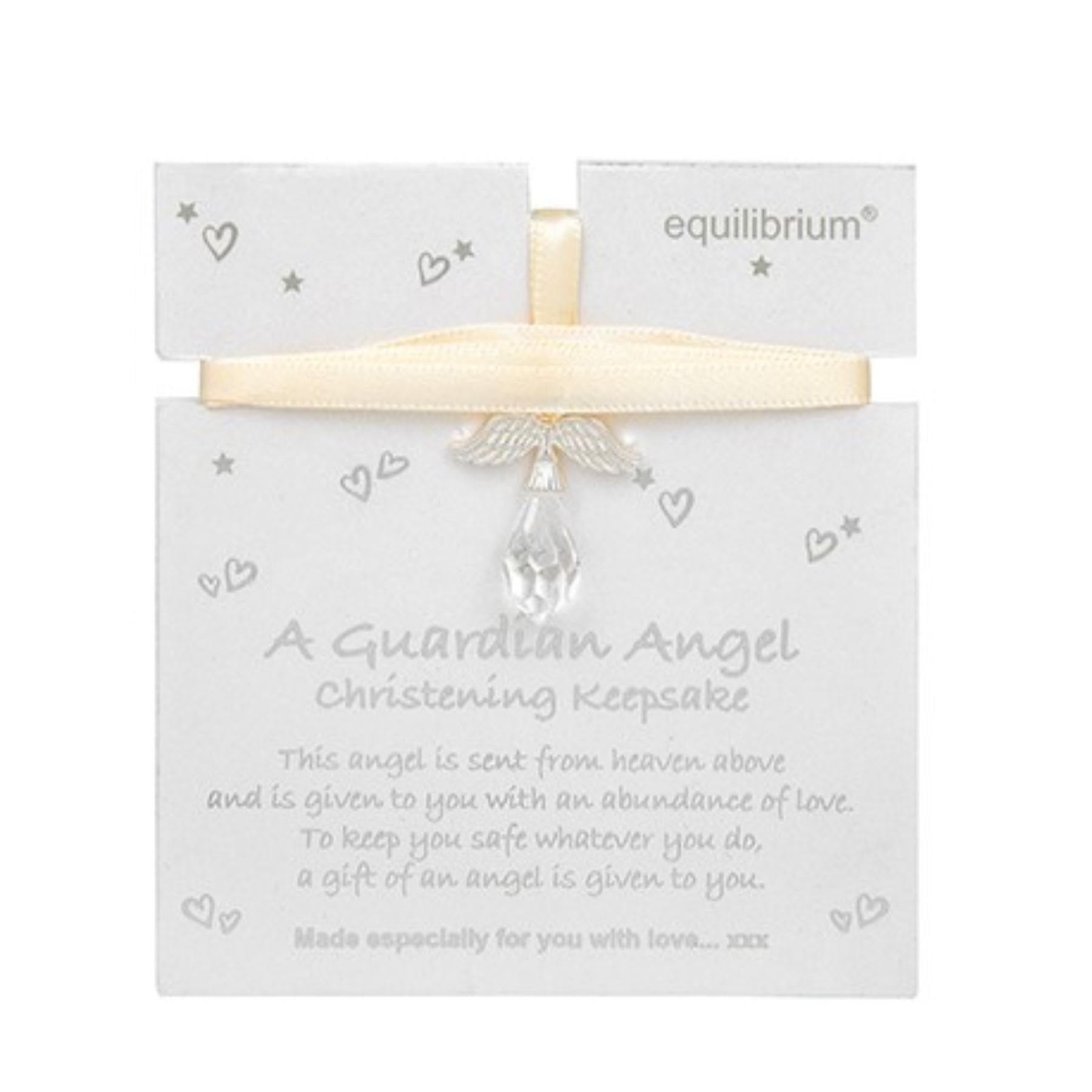 Guardian Angel Christening Keepsake with Diamante Cross 6920