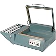 DDYOOK L-type Wrap Sealing Machine, 1000W 0-3S Heat Shrink L-Bar Sealer Cutter Packing Machine, Heavy Duty POF Folding Film Sealer, Green, Iron, Manual, Corded Electric