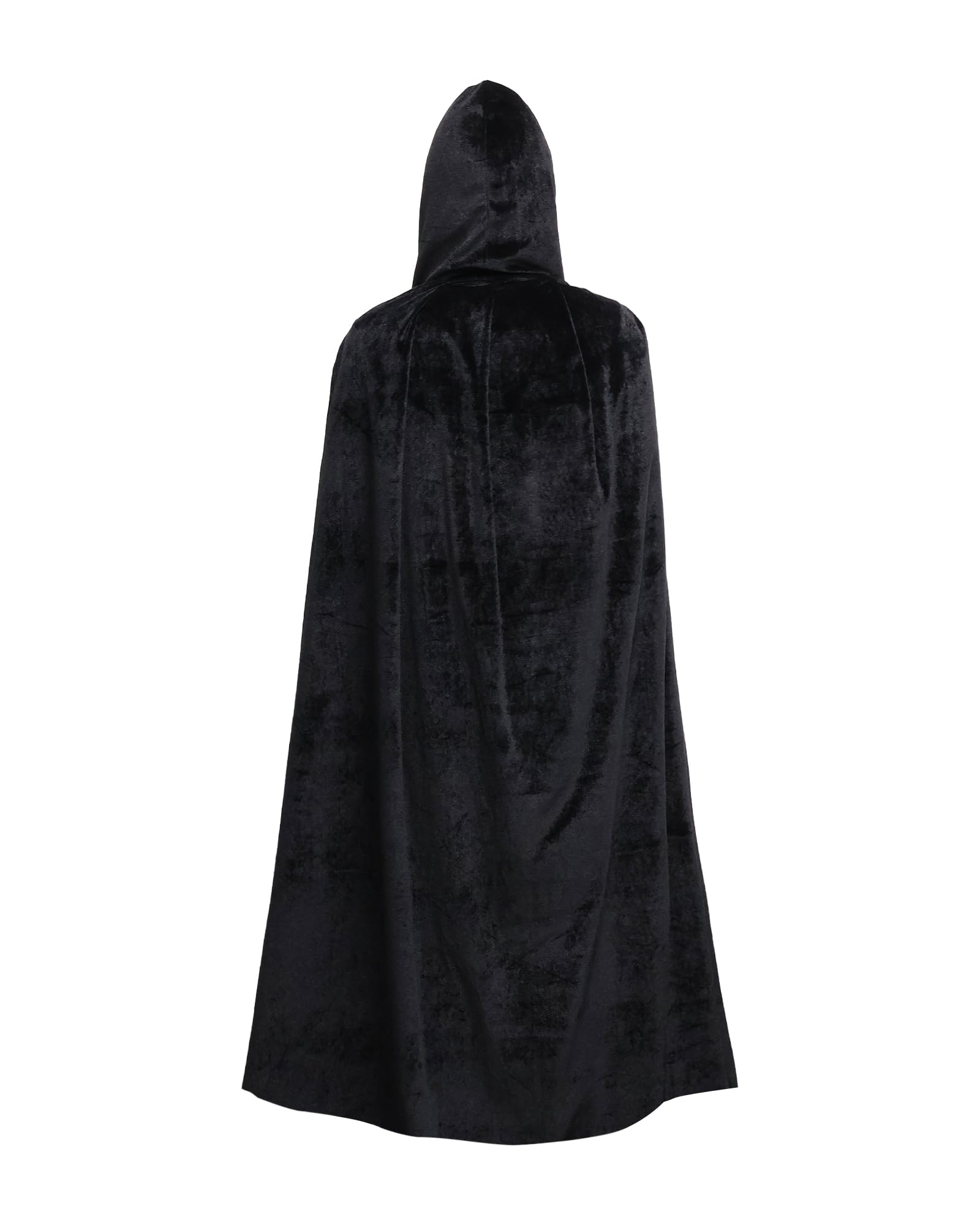 TOPWAYS® Kids Velvet Hooded Cloak For Halloween Cosplay Party Dress Christmas Fancy Dress Costume Accessory (150cm black cloak)…