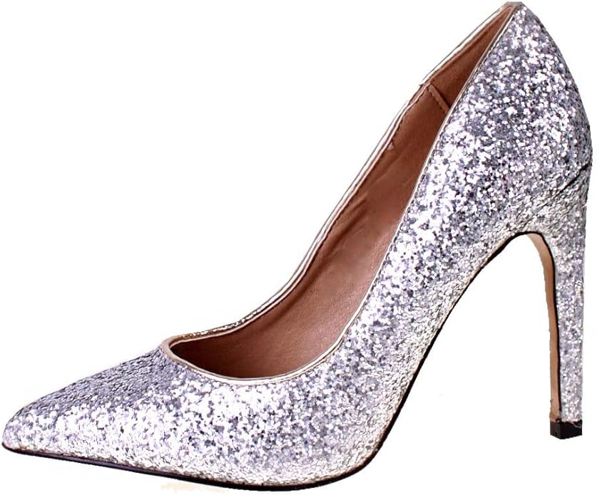 escarpins argentés paillettes