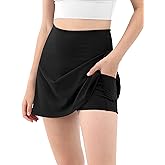 ODODOS Women's Athletic Tennis Skorts with Pockets Built-in Shorts Golf Active Skirts for Sports Running Gym Training