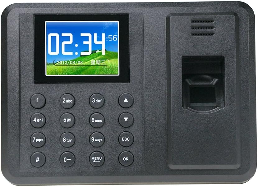 YobangSecurity 2.4" TFT Biometric Fingerprint Attendance Machine LCD Display USB Biometric Time Clock Recorder Employee Checking-in Reader