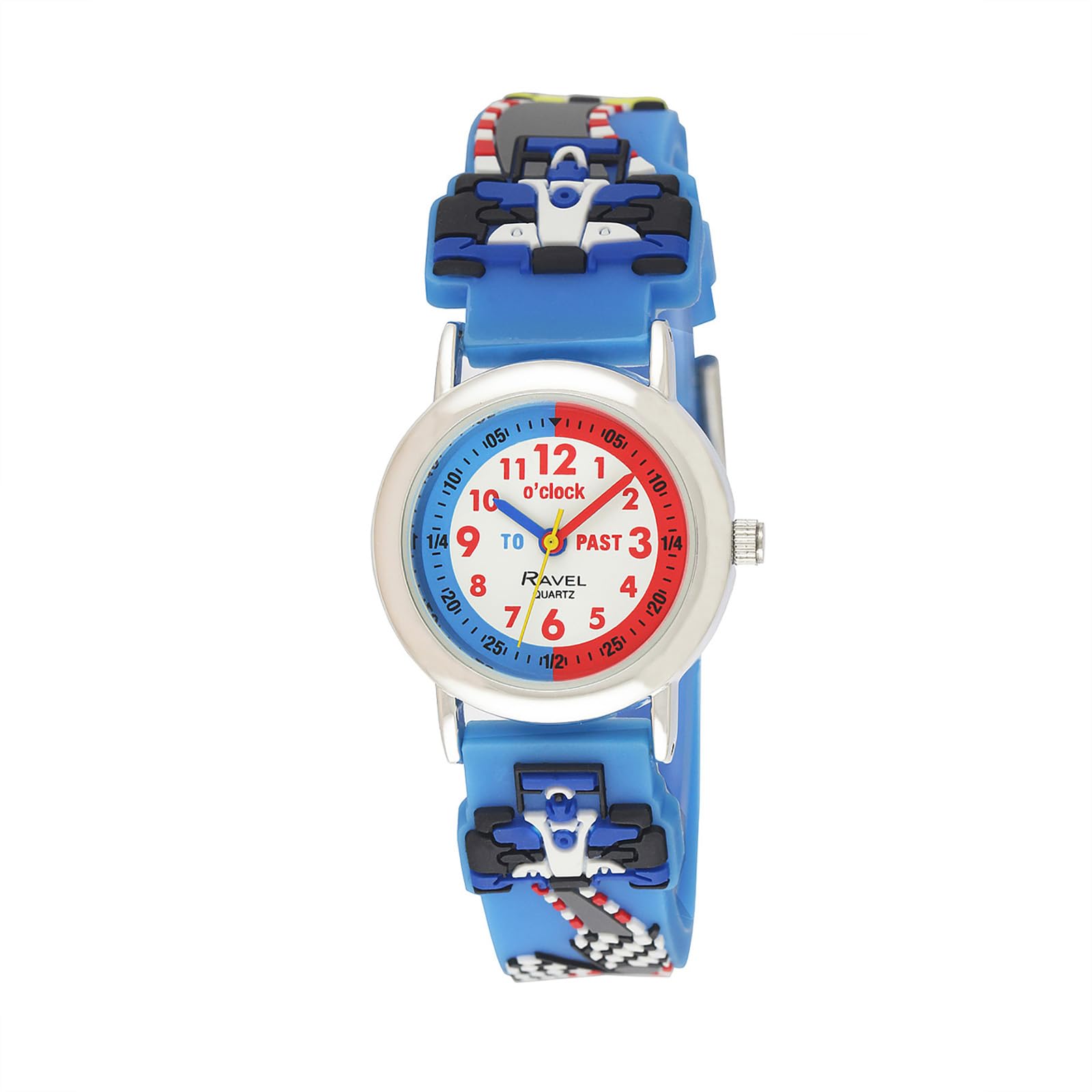 Ravel Boy's Blue Racing Car Time Teacher Watch