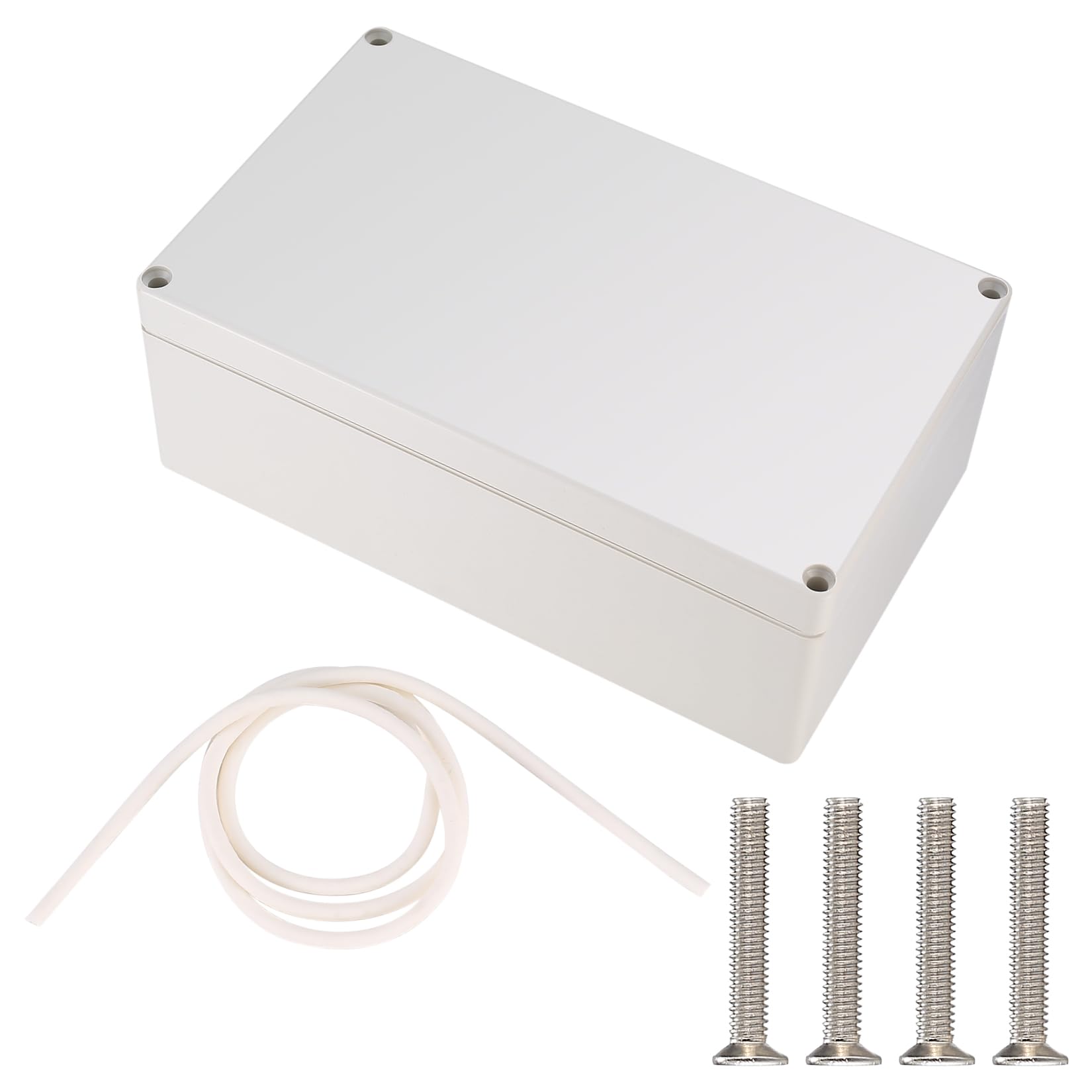 Waterproof IP65 Electronic Junction Box, ABS Plastic Electrical Project Junction Enclosure Box, with Screwdriver - 200 * 120 * 75mm/White