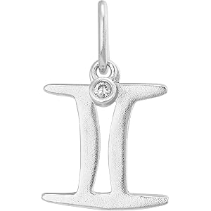 Silpada Sterling Silver White Cubic Zirconia Petite Zodiac Pendant Charm for Women