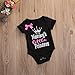 2 Styles Newborn Baby Girls Lovely Color Words Little Bow Short Romper Bodysuit (0-3 M, Black)