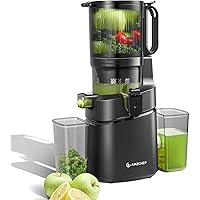 AMZCHEF Cold Press Juicer, 5.8" Self-Feeding Juicer Machines for Whole vegetable & fruit, Masticating Juicers Easy to Clean, 