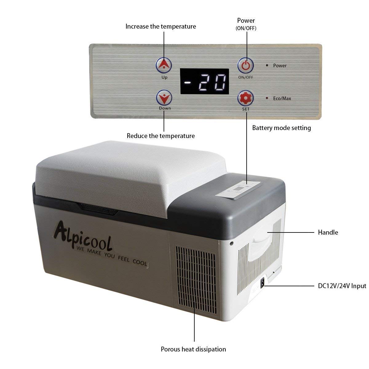 ZZKK Refrigerador Portable, Coche, Turck, RV, Barco, Mini ...