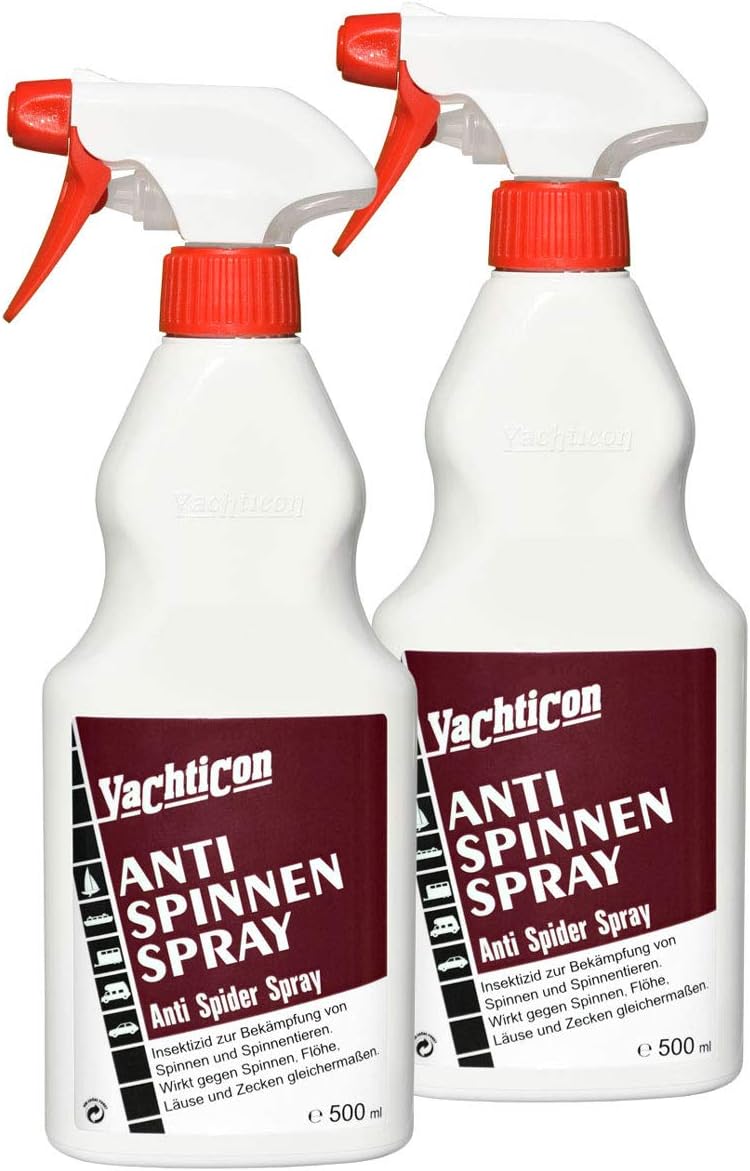 YACHTICON Anti Spinnen Spray - 2 Flaschen zu je 500ml = 1 Liter