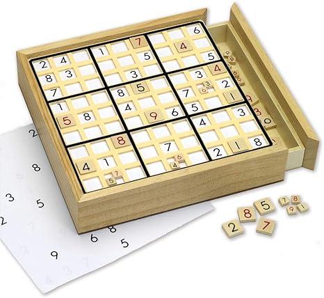Bits And Pieces Sudoku Board Con 100 Juegos Deluxe Madera Sudoku Juego De Mesa Juego De Pensamiento De Numeros Para Adultos Y Ninos Amazon Com Mx Juegos Y Juguetes