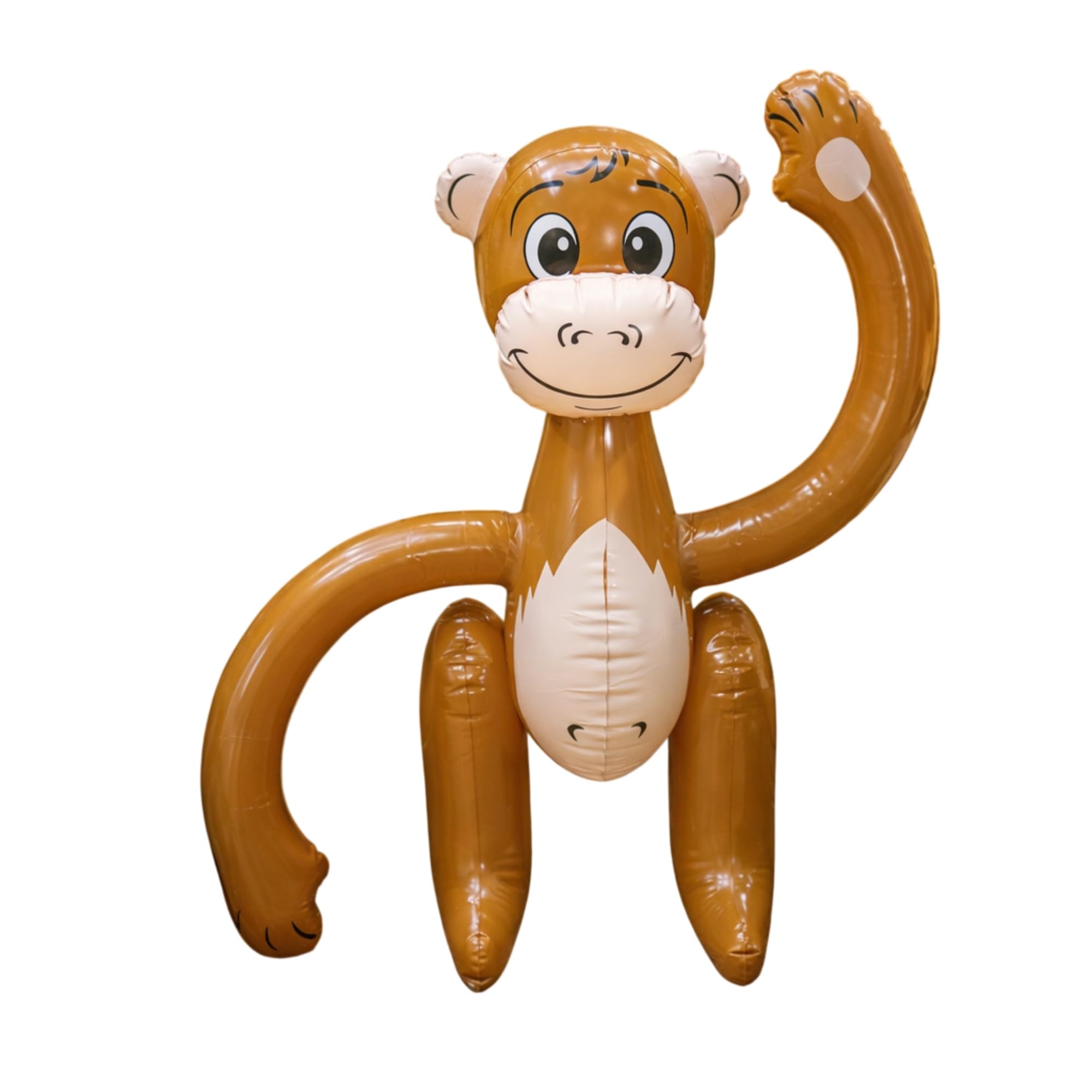1 Pc Inflatable Brown Monkey Blow Up Party Decorations 58 cm, Tropical Animal Fancy Dress Props for Hawaiian African, Pool and Beach Parties, Hen Do, Stag Do, Photo Booth and Themed Events