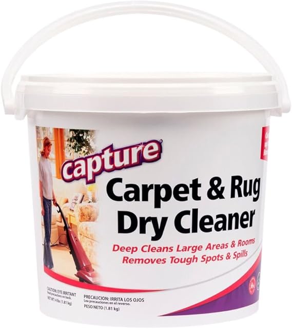 Amazon｜Capture Carpet ドライクリーナーパウダー 4ポンド アレルゲンを消臭 ラグ家具 衣類 生地 ペットのシミ 臭
