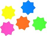 Bright Ideas Fluorescent Stars 3in Flash Cards Pack of 50 Assorted Colors BI1040 view 2