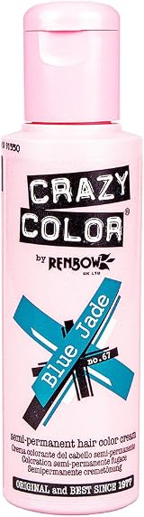 Crazy Color 2x Semi-Permanent Hair Dye Blue Jade 100ml Each view 2