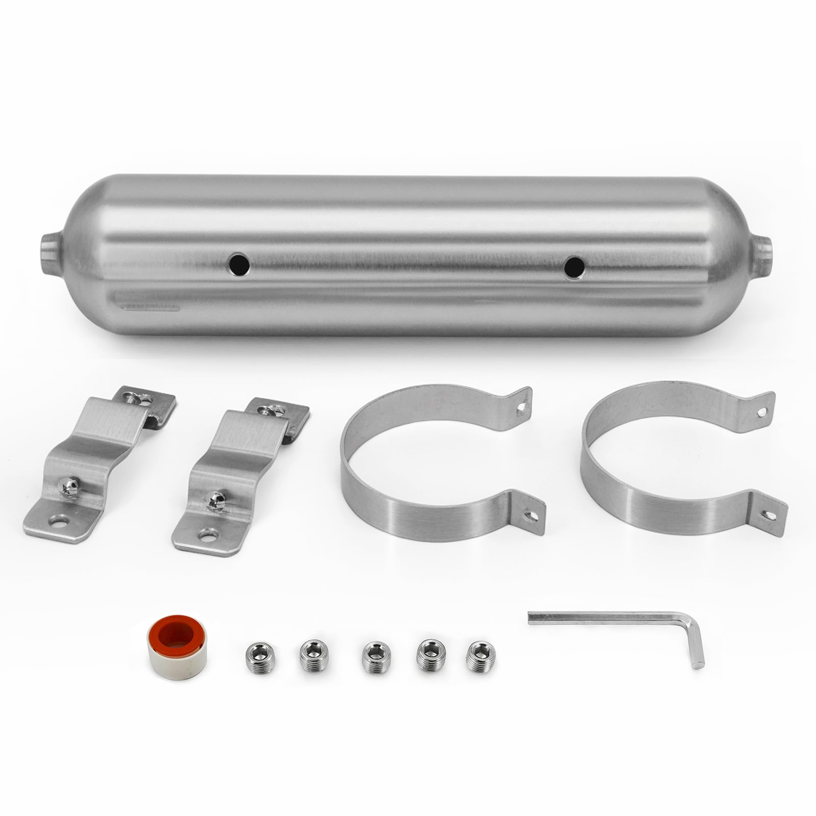 Photo 1 of 1 Gallon Aluminum Seamless Air Tank Surface Polished with five G1/4 Ports