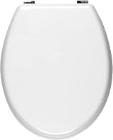 Beldray MDF Toilet Seat White Oval with Stainless Steel Release Hinge 360x428mm view 4