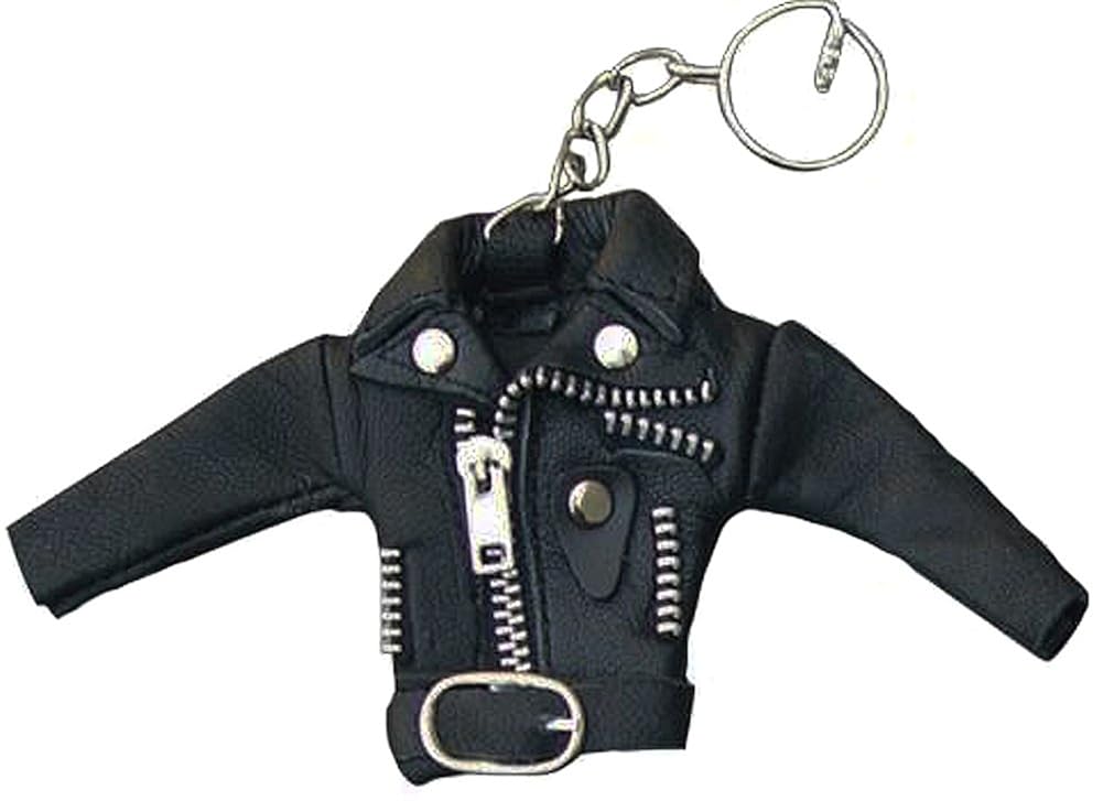 Miniature Leather Motorcycle Jacket Keyring Keychain Allstate Leather 4350400813
