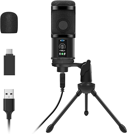 Amazon Co Jp Usb マイク Dalugo Pcマイク コンデンサーマイク 単一指向性 ミュート可能 卓上マイク Type C対応 高音質 ノイズキャンセリング テレワーク 会議通話 録音 生放送 Youtube ゲーム実況 ライブ配信 Windows Mac対応 三脚スタンド付き 家電 カメラ