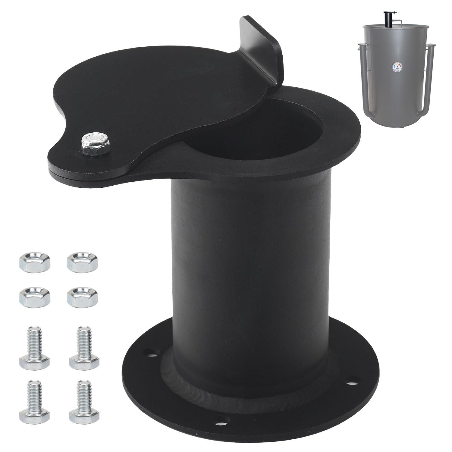 Photo 1 of 2" Teardrop Flanged Vent Damper,Compatible with UDS Ugly Drum Smoker Lid Exhaust,for UDS 55 Gallon Ugly Drum Smokers