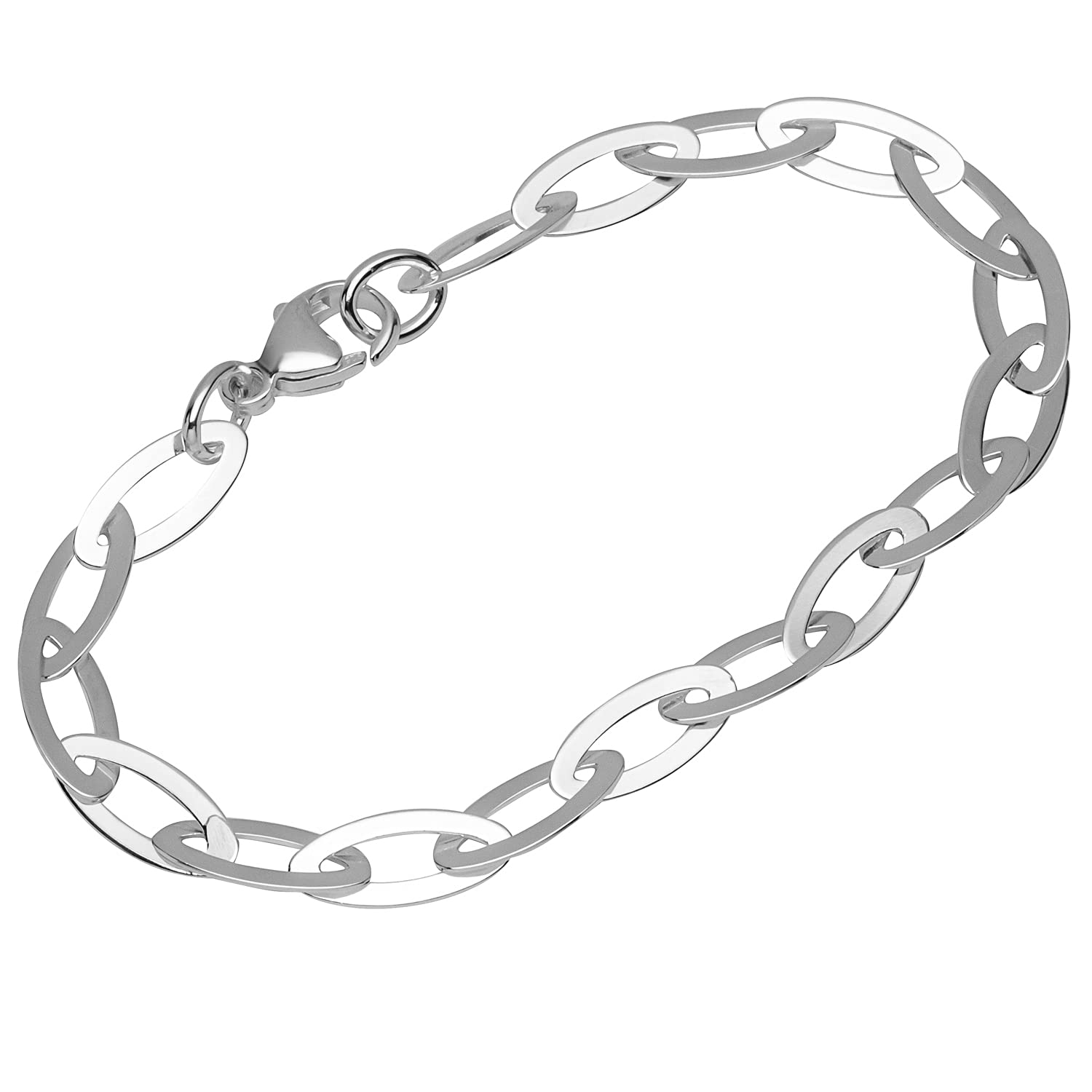 NKlaus bracelet 925 Sterling Silver 21cm Luna chain ladies designer bracelet exquisit 12720