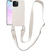 VooDirop Compatible with iPhone 14 Pro Max Case with Lanyard Crossbody iPhone Case with Strap Adjustable Shockproof Drop Protection Silicone Phone Cover for iPhone 14 Pro Max 6.7’’ Stone