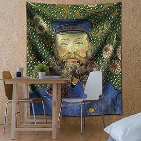 "Portrait of The Postman Joseph Roulin by Vincent Van Gogh - Fabric Tapestry, Home Decor - 51x60 inches