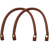 Moicstiy 2 Pcs 15.7 Inch Leather Purse Handles, PU Leather Purse Straps, Bag Handles for Bag Making(Brown)