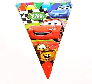 Cars Lightning McQueen Happy Birthday Banner for Kids Birthday Party ...