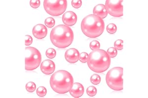 LUERBI Pink Vase Filler | 150PCS Pearls Bead for Centerpieces Vases | 8/14/20 mm No Hole Beads, Fake Pearls for Wedding Birthday Mothers Day Theme Party Table Centerpieces Decor