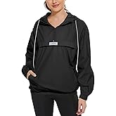 OSTOO Women's Running Cycling Lightweight Rain Jacket Waterproof with Hood Hiking Wind Breakers Pullover