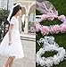 YoumeHome Wedding Flower Girl Headpiece Floral Crown to Match Flower Girl Dress (White)