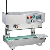 VEVOR Continuous Bag Band Sealing Machine, 0.24-0.47 in/6-12 mm Seal Width, Vertical Band Sealer Machine with Digital Temperature Control, Stainless Steel Bag Sealer for 0.02-0.8 mm Plastic Bags Films