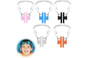 Swimming Nose Clips – 5‑Pack in Multicolor with Portable Case (2.5×3.5 cm) for Ages 6+ – Durable Silicone & Ergonomic Fit