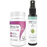 NutraBlast Boric Acid Vaginal Suppositories 600mg (30 Count) Bundle with Intimist Essential Oils Blend Spray (2 fl oz)