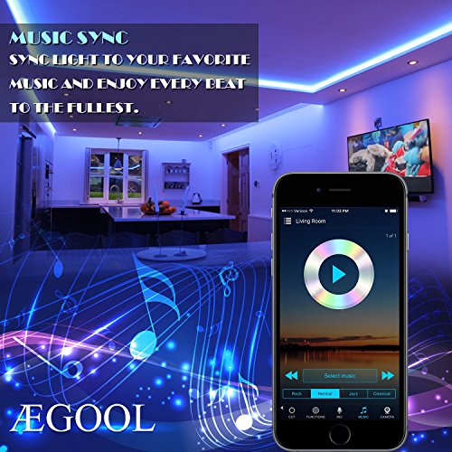 USB WIFI PC/TV Backlight Kit, RGB Multicolor LED Accent Light Strip 6.56ft 60LEDs SMD5050 Dimmable Waterproof Color Bias Lighting via Smart Phone APP Romote Android IOS Music Alexa Google Home IFTTT - Thumbnail 3